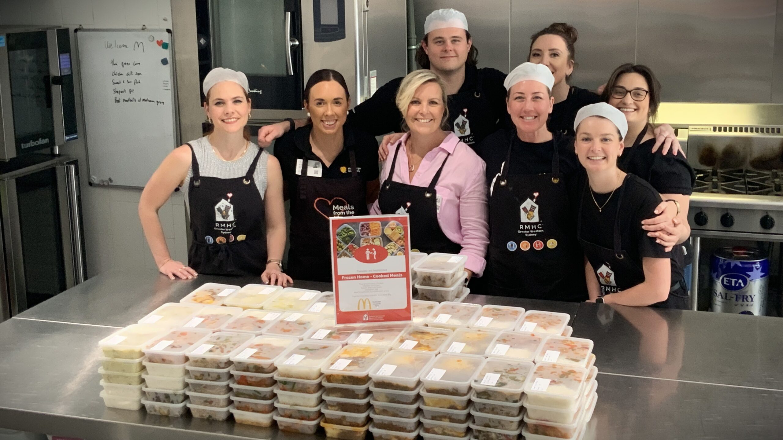 Cook + Connect group volunteering at Ronald McDonald House in Westmead